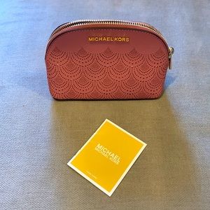 MICHAEL KORS clutch/make up bag in pink and gold